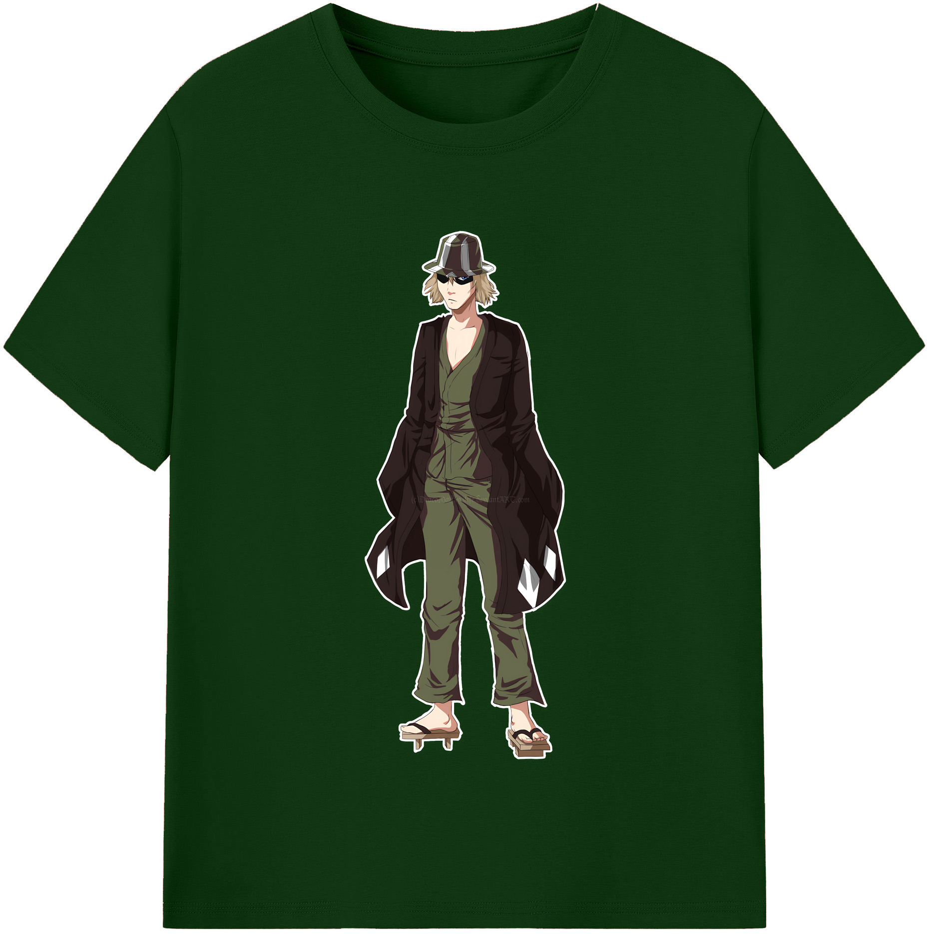 （画像用） "ブリーチ 浦原 喜助（うらはら きすけ） BLEACH Urahara Kisuke " 綿100％半袖Tシャツ（フロントプリント）